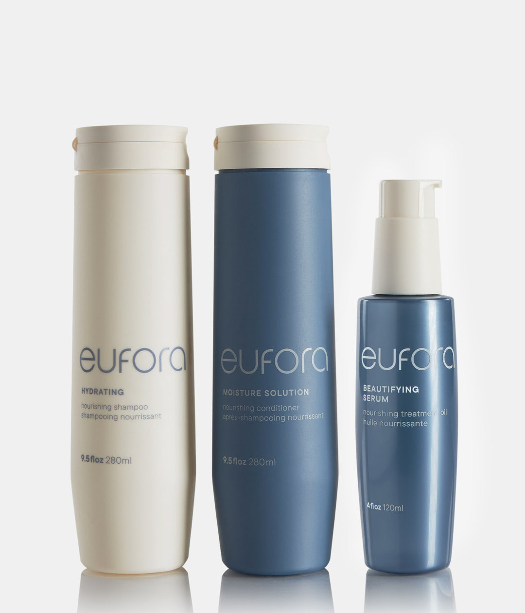 Eufora limited popular edition beauty bag with hair products and water bottle